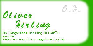 oliver hirling business card